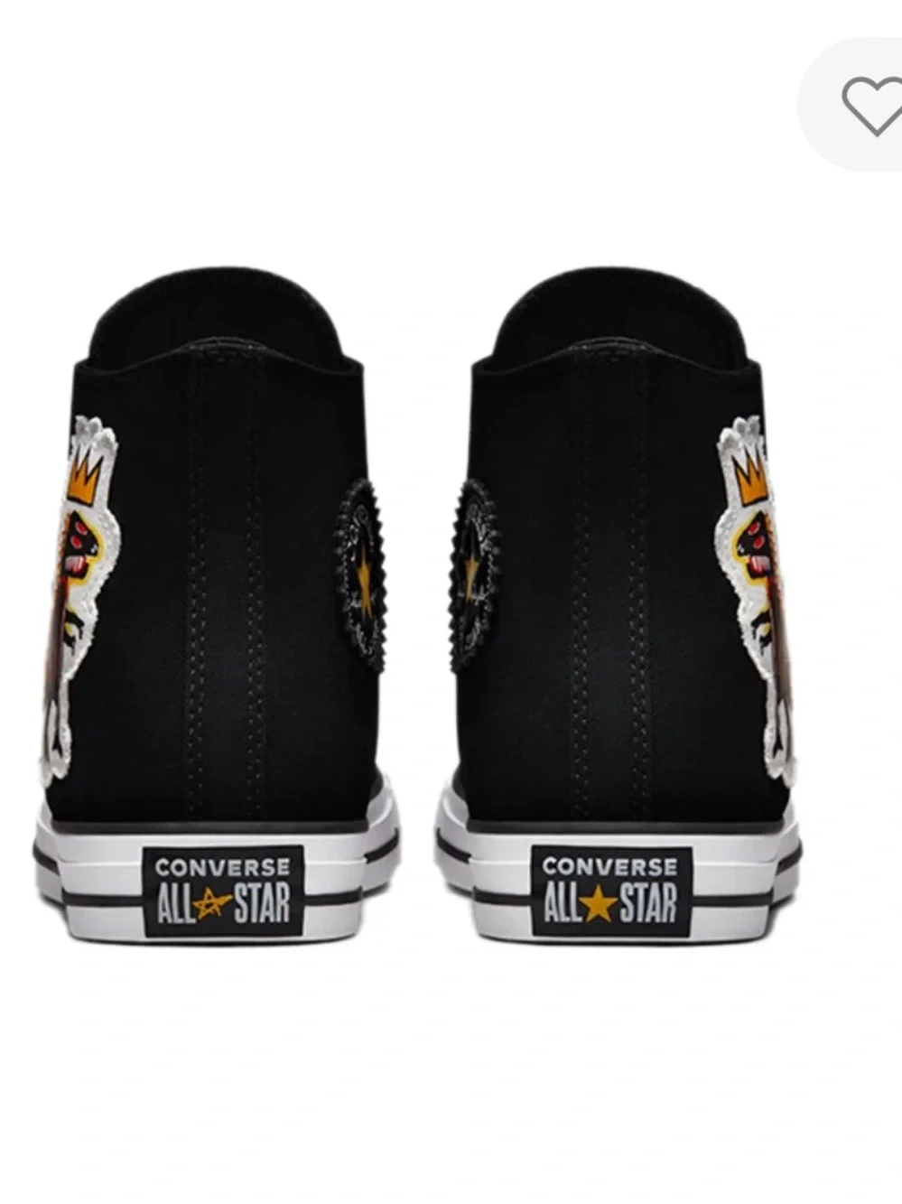 Converse Kids High Top Sneakers in Black with White Toe Cap